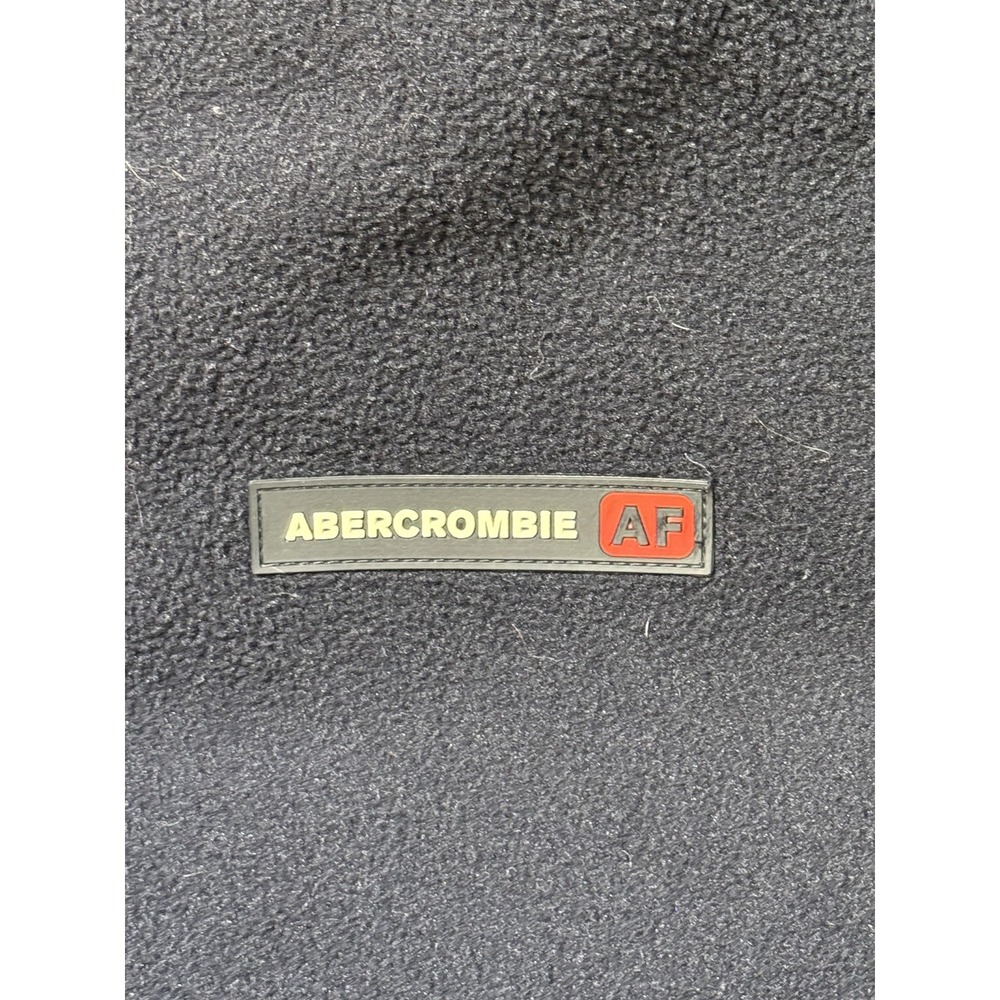 Abercrombie‎ Jacket Mens XL Blue Reversible Fleece Nylon Pullover Anorak 1/4 Zip - Picture 10 of 16